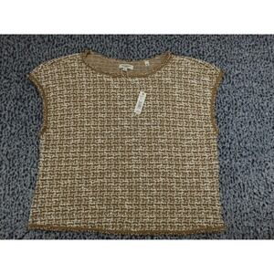 Max Studio‎ Knit Top Womens XL Brown NWT Sleeveless Boucle Textured 4705K75